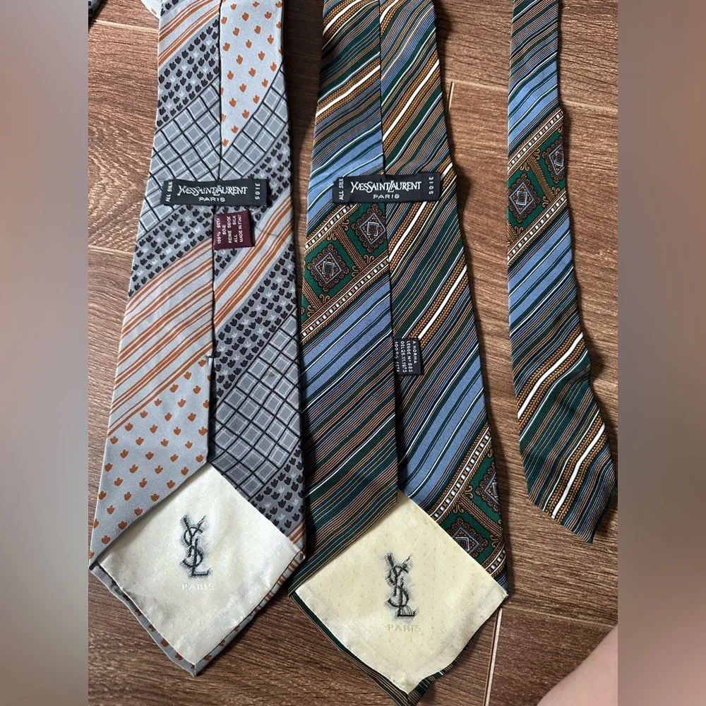 Yves Saint Laurent Vintage Silk Ties – Set of 2 – Made in Italy - Picture 4 of 8